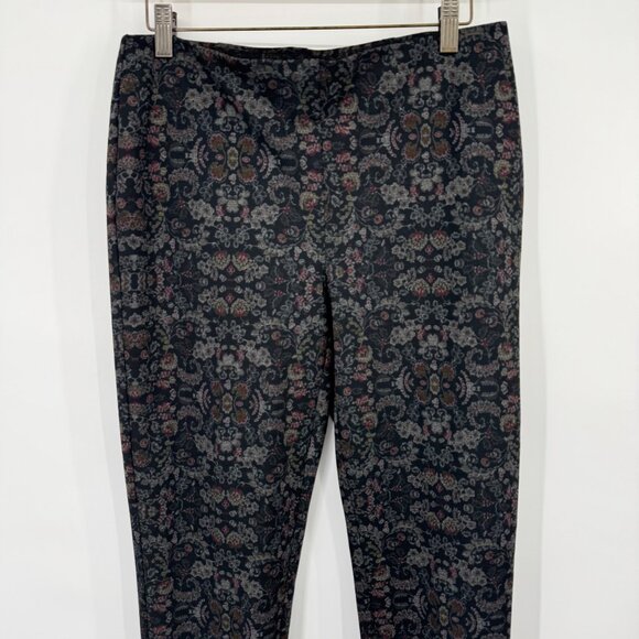 Chicos 0.5 Floral Galore Ponte Slim Pant Pattern Black Size 6 Regular new $64 - Picture 2 of 12